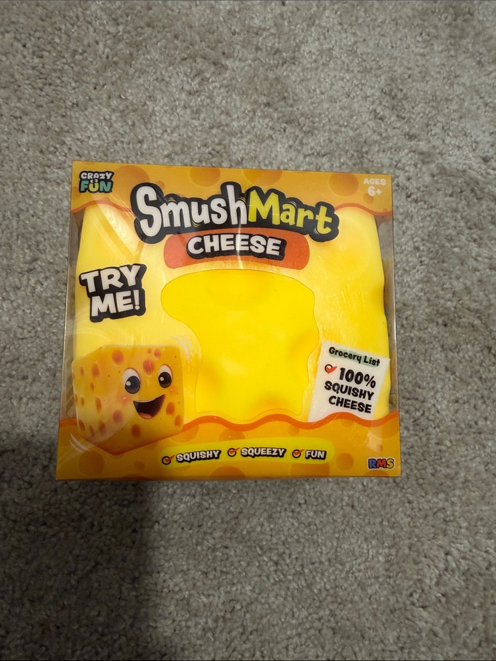 Cheese Squishy Toy - Yellow